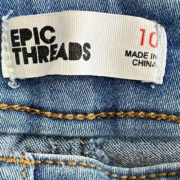 Epic Thread Stretchy Denim Blue Girl Skinny Jeans - Picture 2 of 11